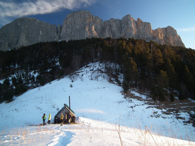 Кавказ зимой куда сходить в горы на выходные Большой Тхач Адыгея